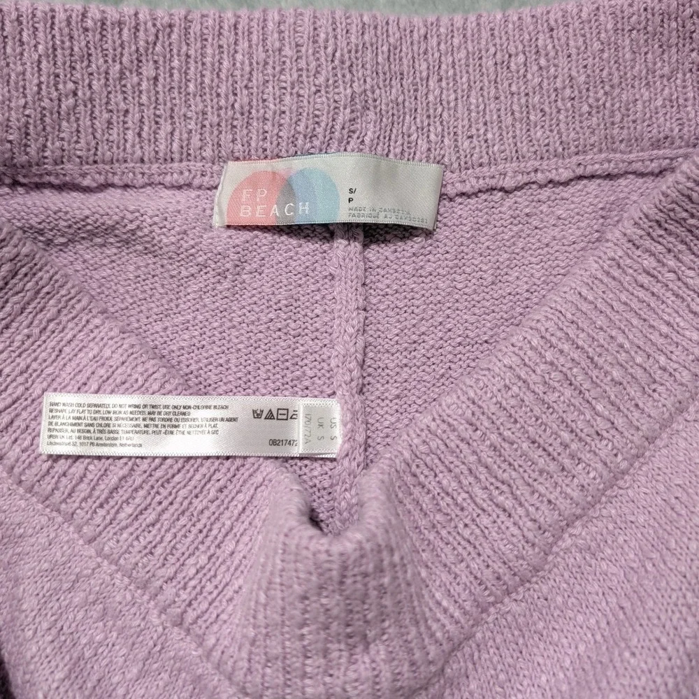 Free People FP Beach Knit Shorts Lilac Purple High Waisted Boho Coquette Small